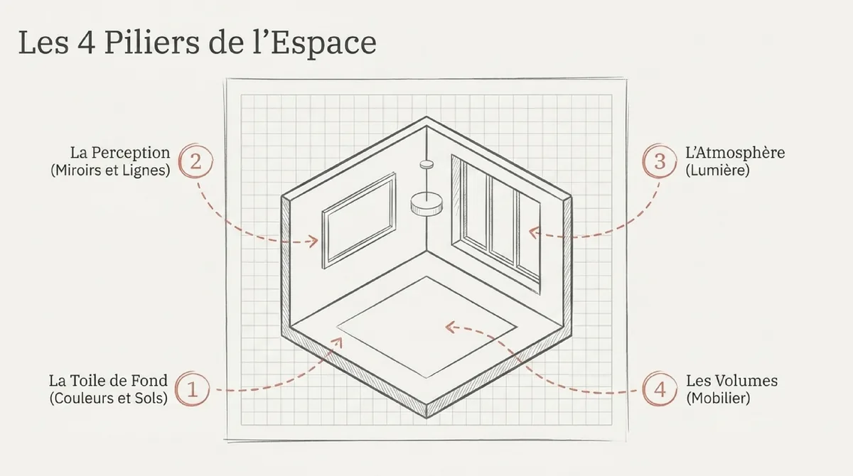 Infographie Domptez la Lumière : Multipliez les Sources pour une Pièce Visiblement Plus Grande