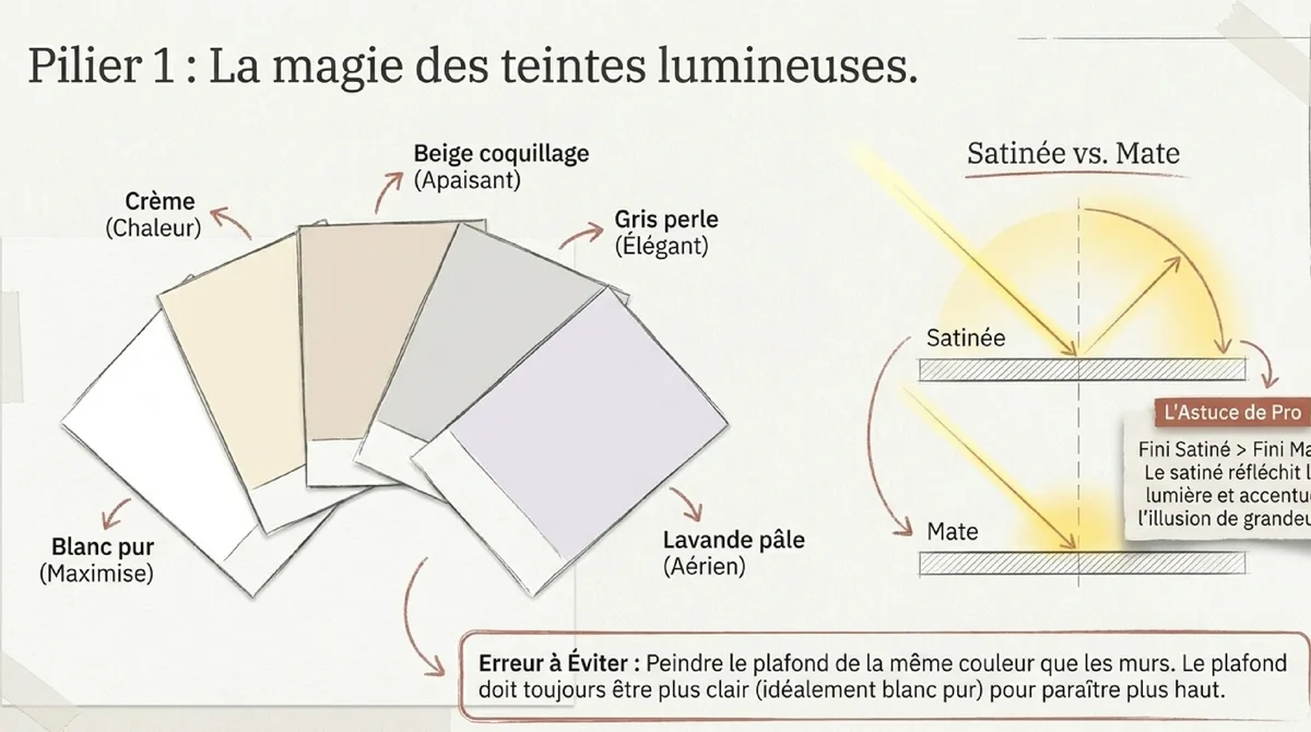 Infographie Rayures et Motifs Subtils : L'Art de Redessiner les Volumes sans Pousser les Murs