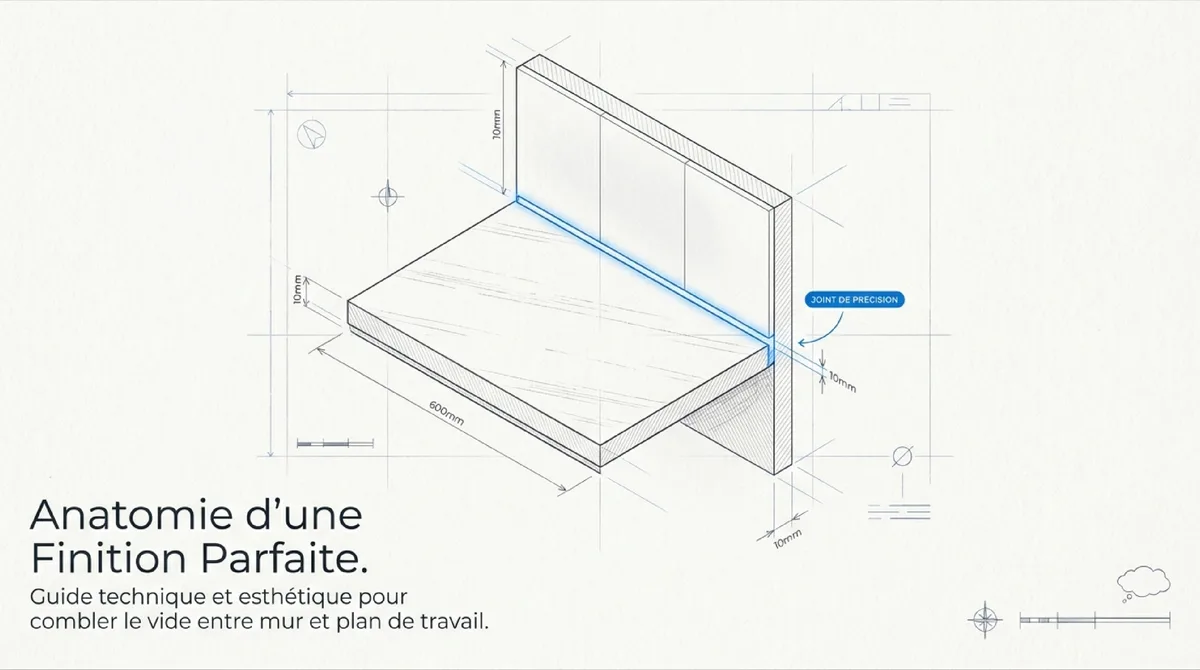 Infographie Les raisons cachées de l'espace entre le mur et le plan de travail