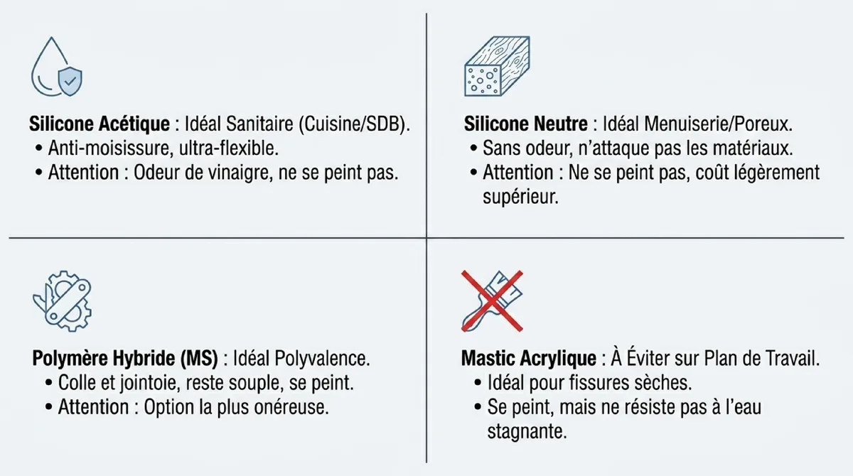 Infographie Les raisons cachées de l'espace entre le mur et le plan de travail