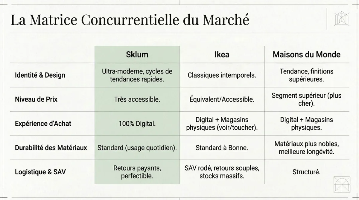 Infographie Les meilleures catégories de produits chez Sklum