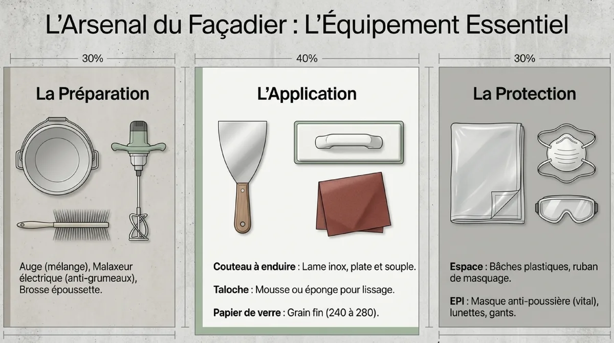 Infographie Préparer le mur avant l'application de l'enduit