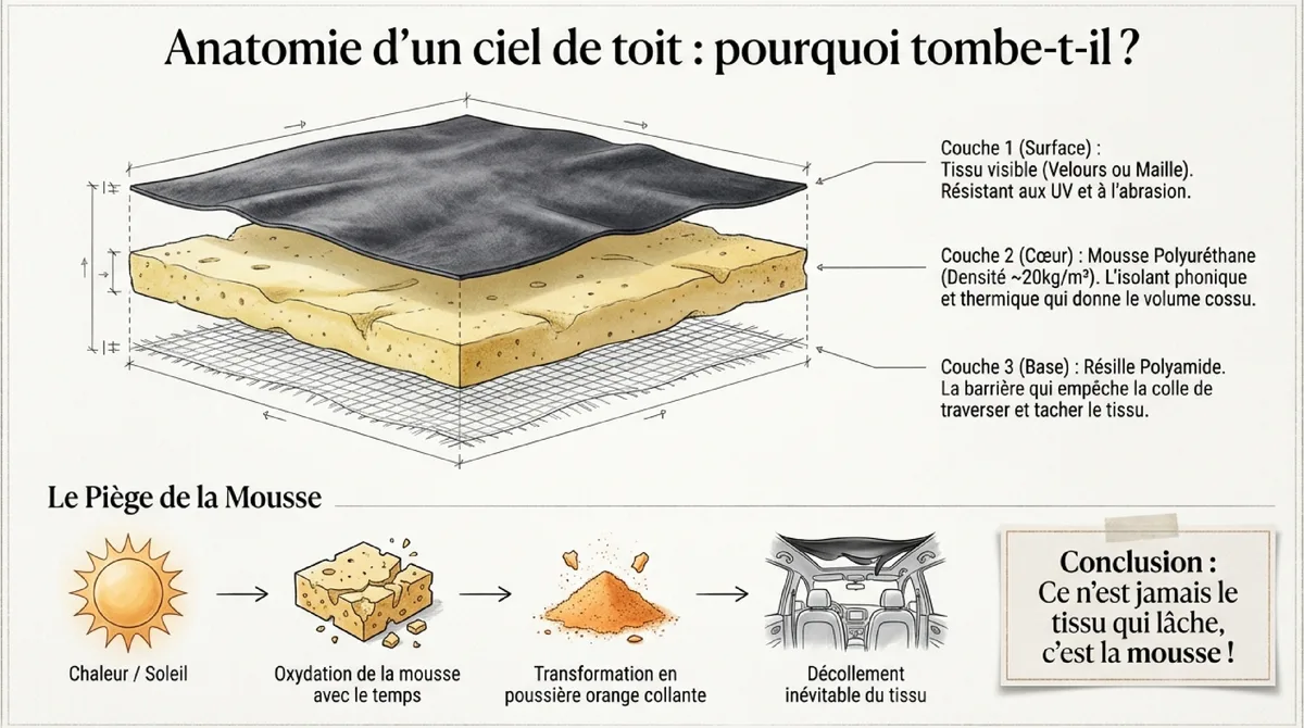 Infographie Critères esthétiques et techniques pour choisir le bon tissu voiture