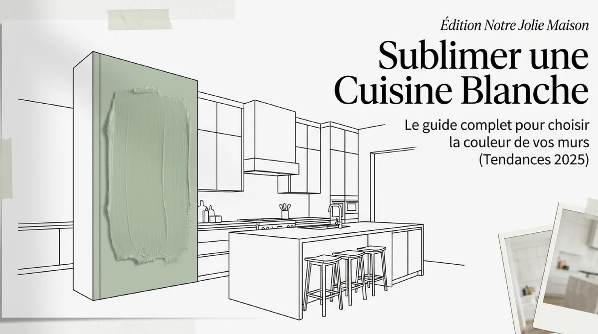 Infographie Sublimer une cuisine blanche : l'art de créer une base lumineuse et polyvalente