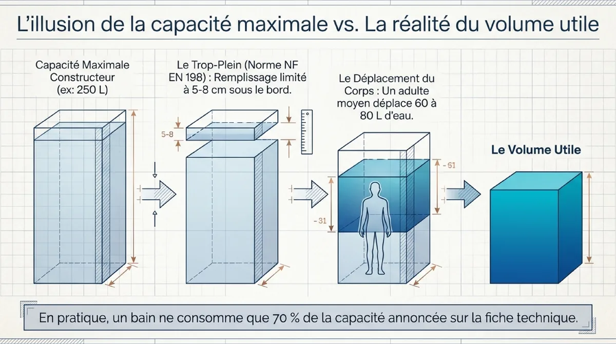 Infographie 2. Comment calculer précisément le volume de votre baignoire