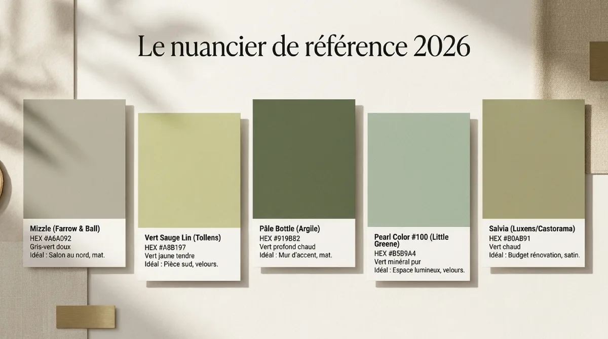 Infographie 3. Quel bois choisir pour accompagner le vert sauge