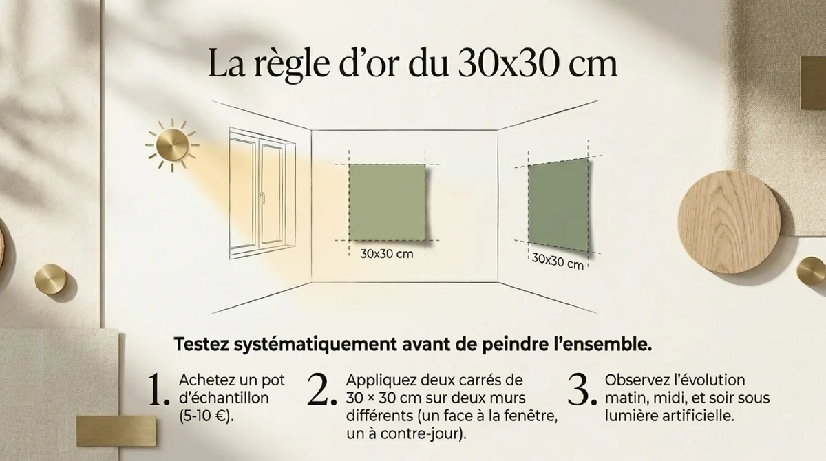 Infographie 5. Appliquer le vert sauge et le bois pièce par pièce