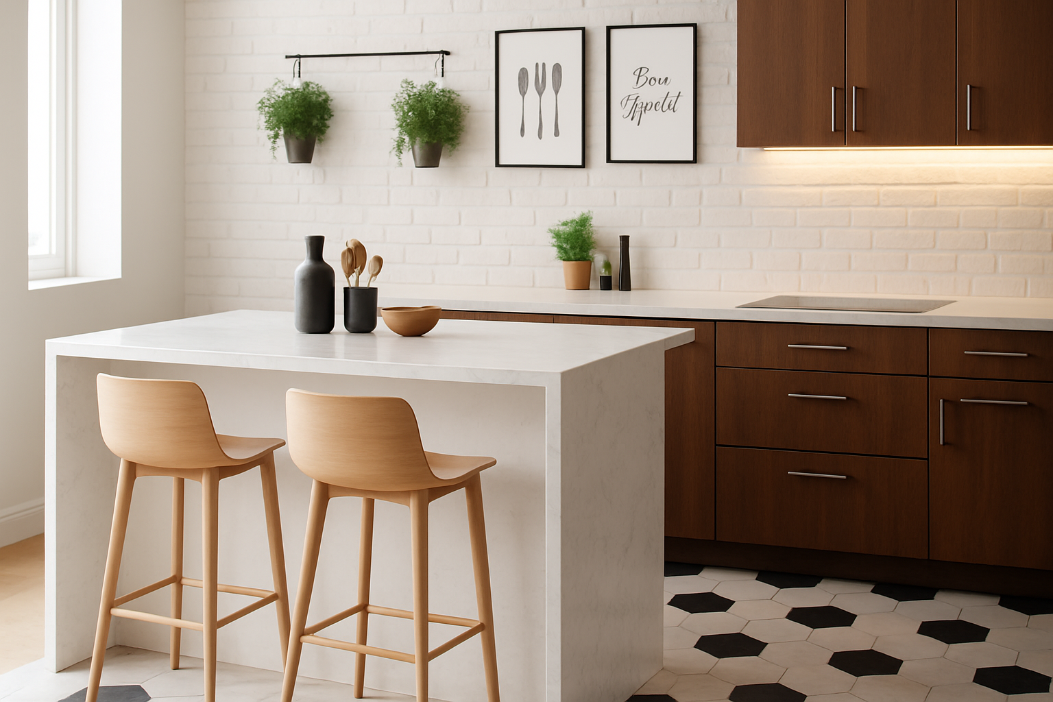 Moderniser une cuisine sans tout refaire avec peinture credence sol et eclairage