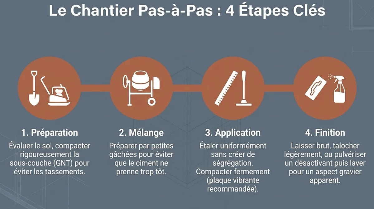 Infographie Du Choix des Matériaux à la Livraison : Les Clés d'un Chantier de Stabilisation Serein
