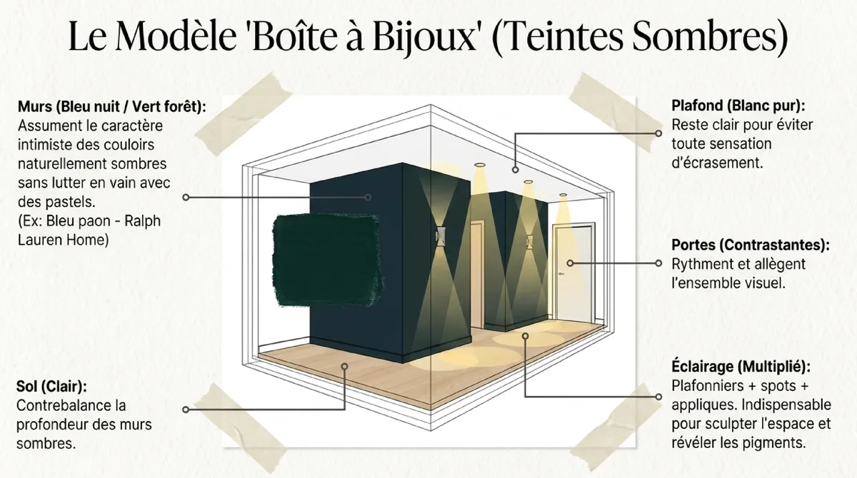 Infographie Le Color Block et les Murs d'Accent : Sculpter l'Espace avec Précision et Originalité