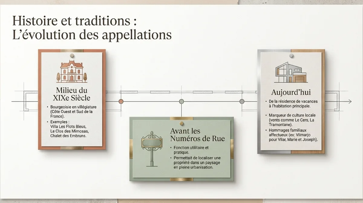 Infographie Nom de maison : histoire et traditions des appellations françaises