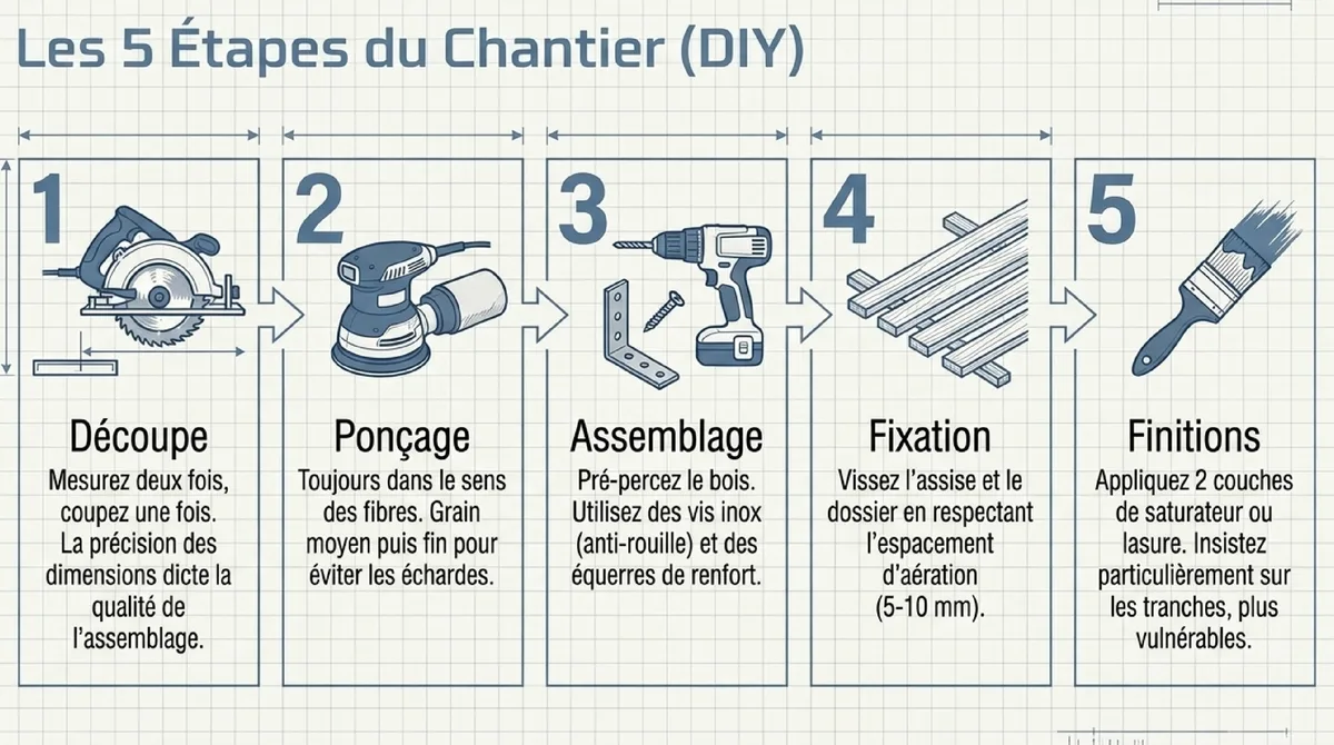 Infographie Quel type de matelas et de coussins pour une banquette extérieure confortable ?