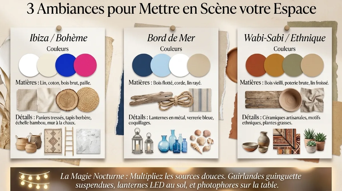 Infographie Comment se créer une banquette extérieure de rêve avec la bonne décoration ?