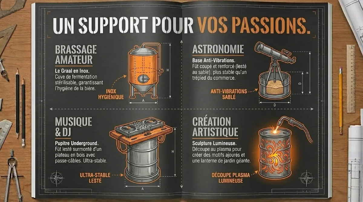 Infographie Libérez votre créativité : le fût au service de vos passions et hobbies