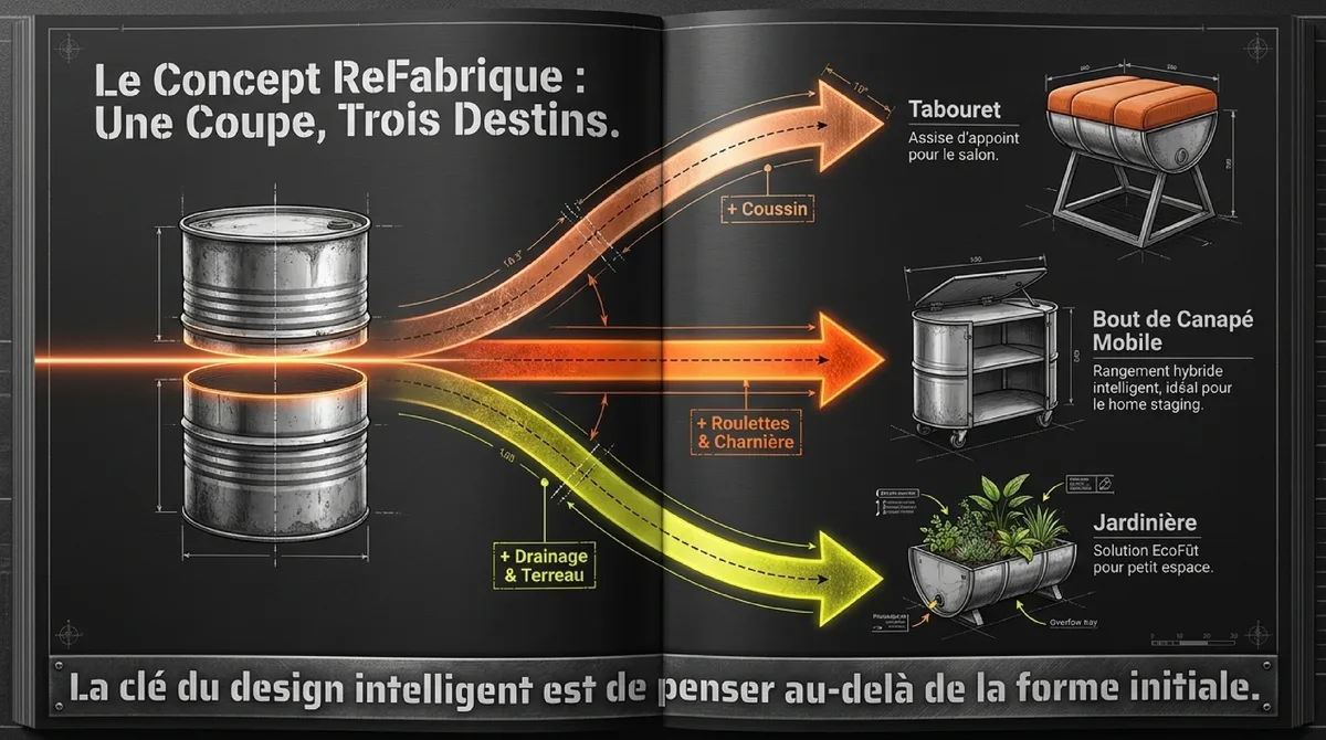 Infographie Du fût brut au projet fini : guide pratique et conseils de sécurité
