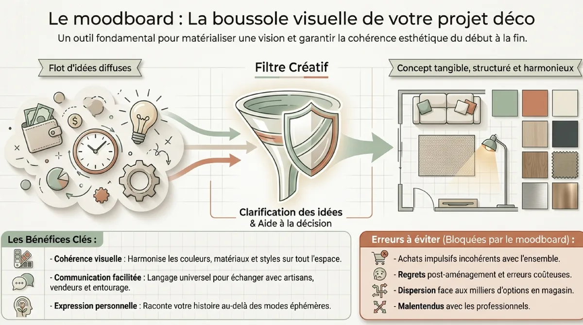 Infographie Comprendre le moodboard : un outil essentiel pour votre projet déco
