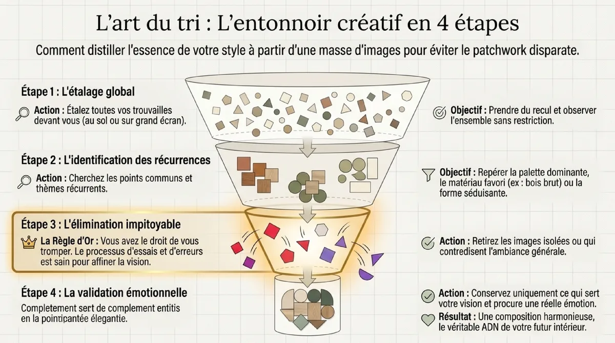 Infographie Comment collecter et organiser vos inspirations pour un cahier de tendances efficace