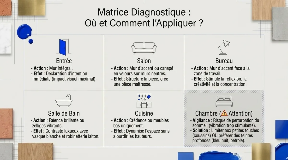 Infographie 4. Le bleu électrique pièce par pièce