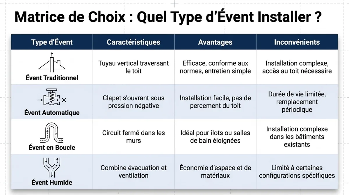 Infographie Les Types d'Events de WC : Quelles Options ?