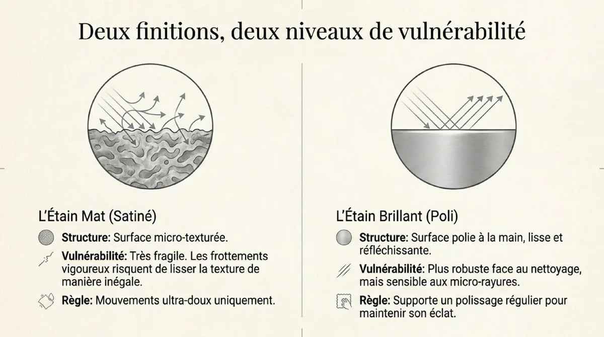 Infographie Identifier l'étain véritable