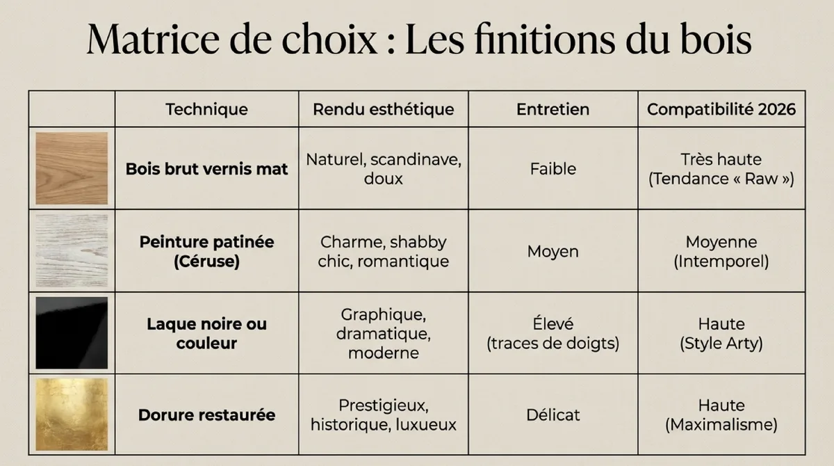 Infographie L'audace contemporaine : Cuir vegan, Toile de Jouy graphique et couleurs électriques