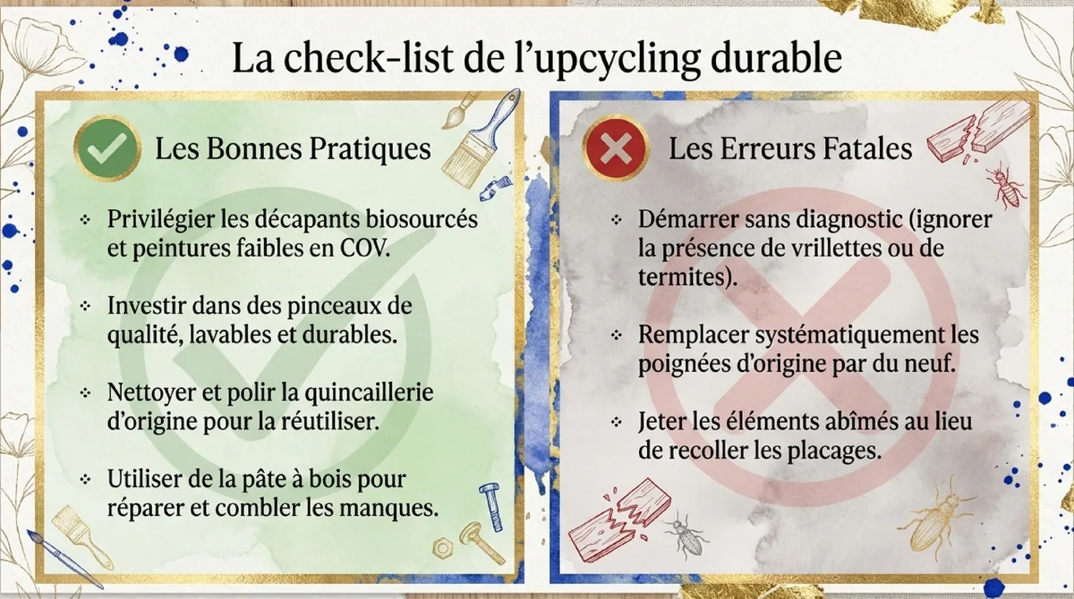 Infographie L'Impact Écologique et Esthétique de l'Upcycling dans la Décoration Actuelle