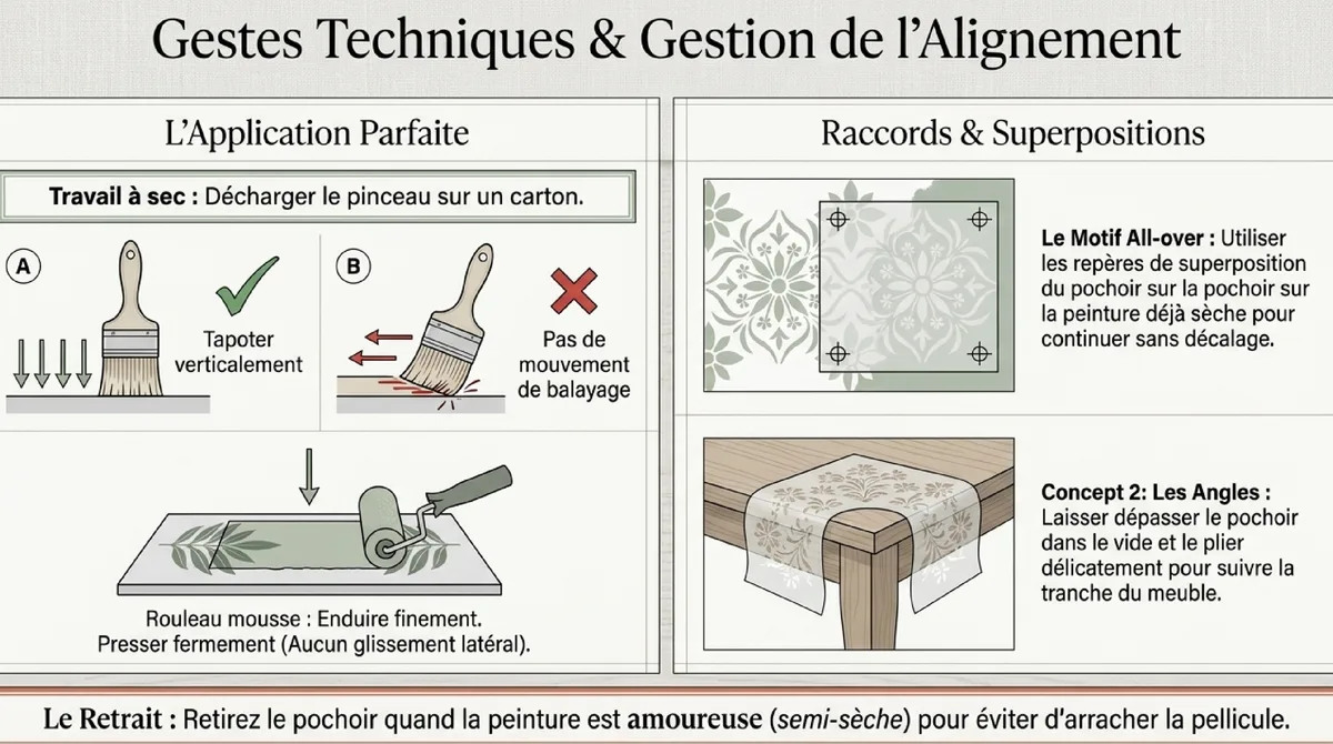 Infographie Maîtriser l'application : gestes et techniques pour un rendu net