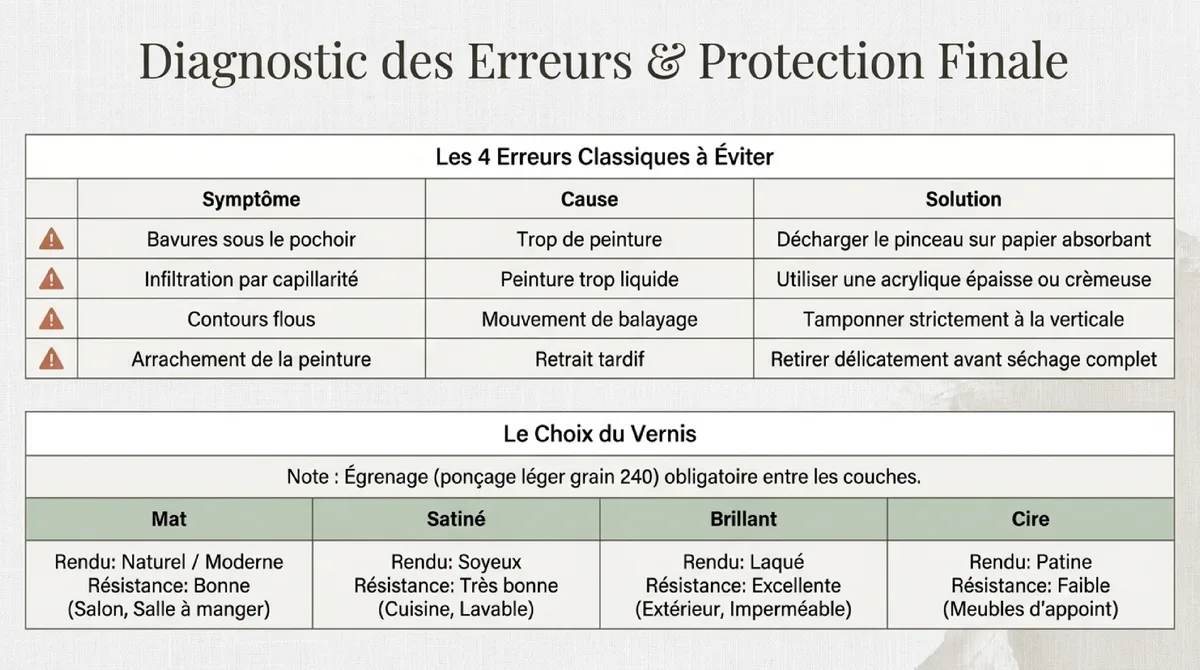 Infographie Finitions et protection : garantir la longévité de votre œuvre