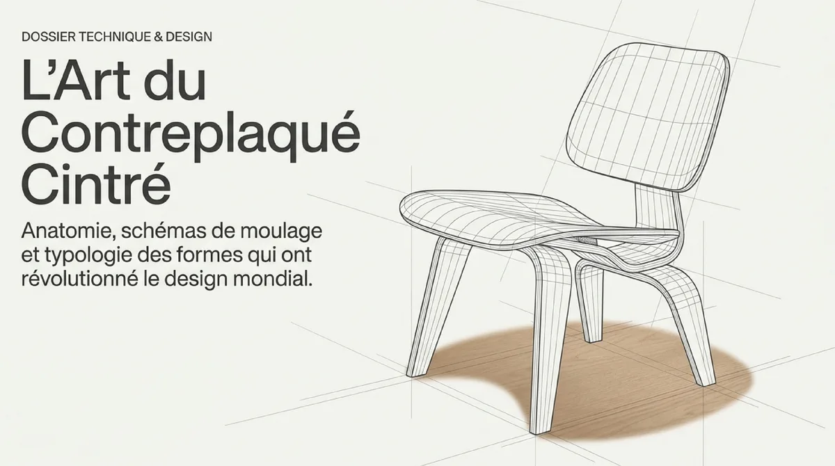 Infographie Des pionniers visionnaires : quand le contreplaqué courbé redéfinit le modernisme