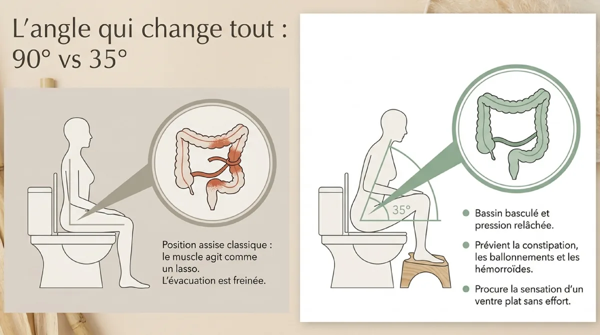 Infographie Comprendre l'impact ergonomique du tabouret de toilette sur le bien-être