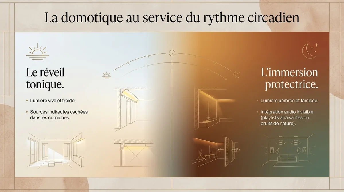 Infographie L'effacement des frontières : Quand la salle de bain s'ouvre sur la chambre