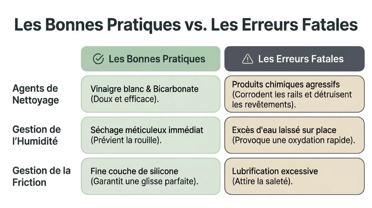 Infographie Les erreurs à éviter pour préserver vos mécanismes ⚠️