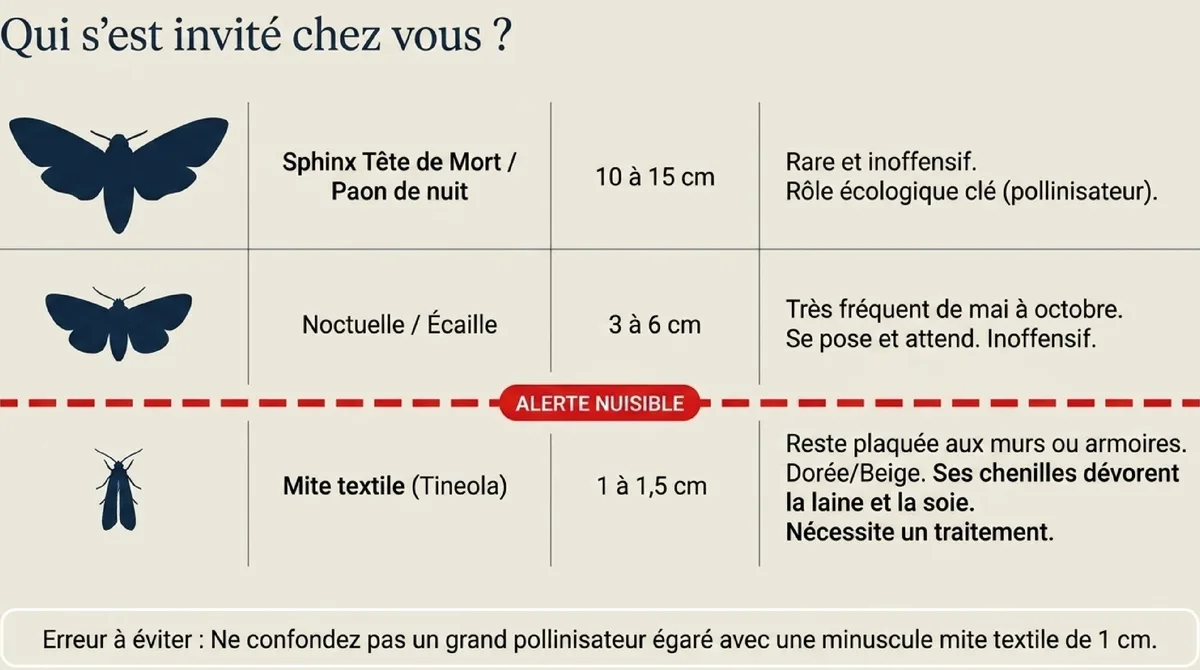 Identifier un papillon de nuit ou une mite textile dans la maison