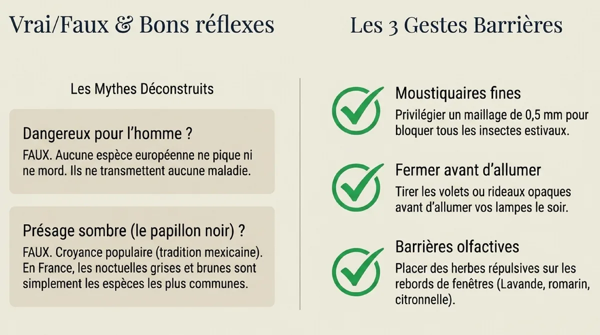Papillons de nuit : vrai ou faux et bons réflexes