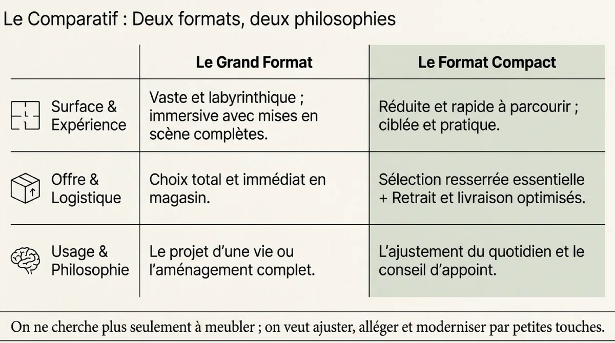 Infographie Un magasin pensé pour les villes moyennes