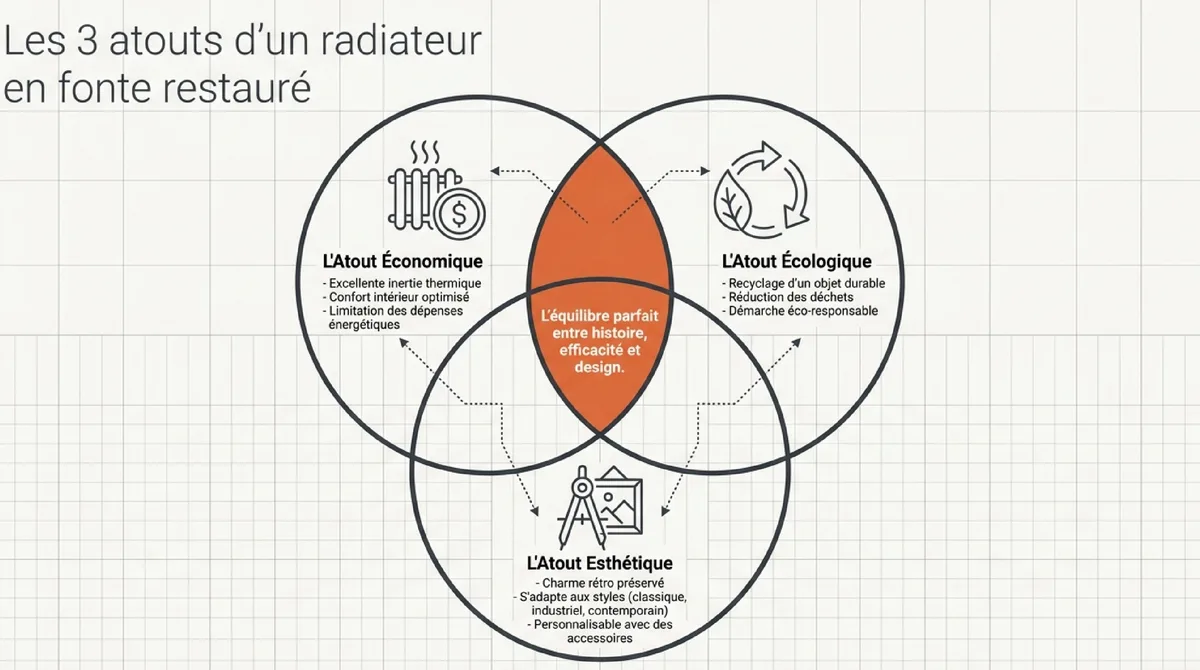 Infographie Pourquoi choisir de restaurer un radiateur en fonte?