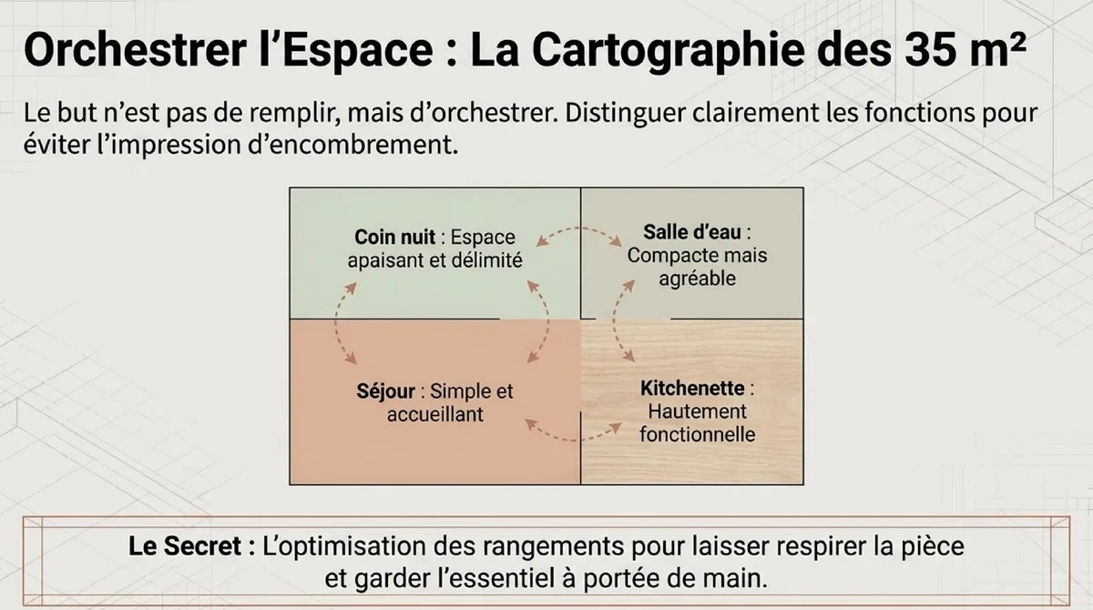 Infographie Aménagement intérieur : le vrai secret d’une petite maison réussie