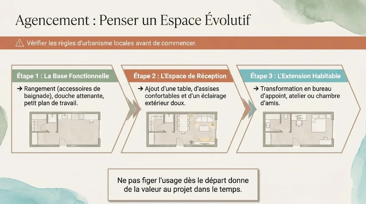 Infographie Règles, agencement intérieur et budget : penser pratique sans perdre le charme