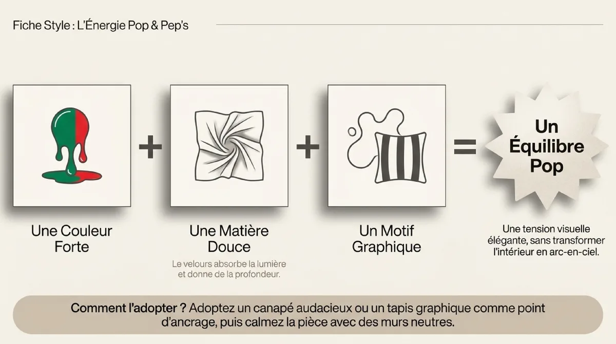 Infographie Pop & Pep's : oser la couleur sans perdre le fil