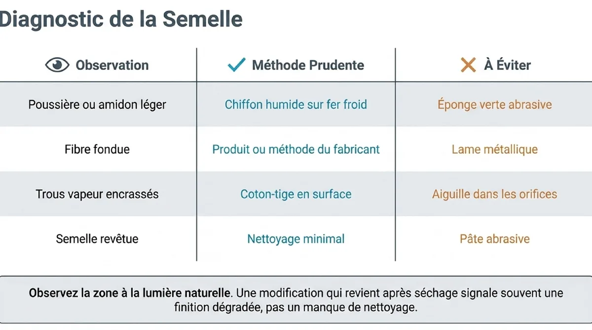Infographie Avant de nettoyer : identifier la surface et le problème