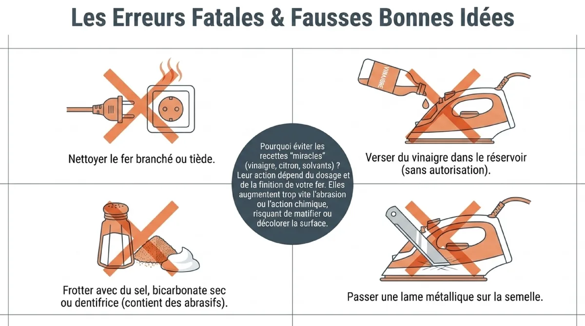 Infographie Les erreurs à éviter
