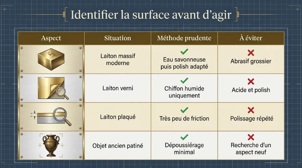 Infographie Avant de nettoyer : identifier la surface et le problème