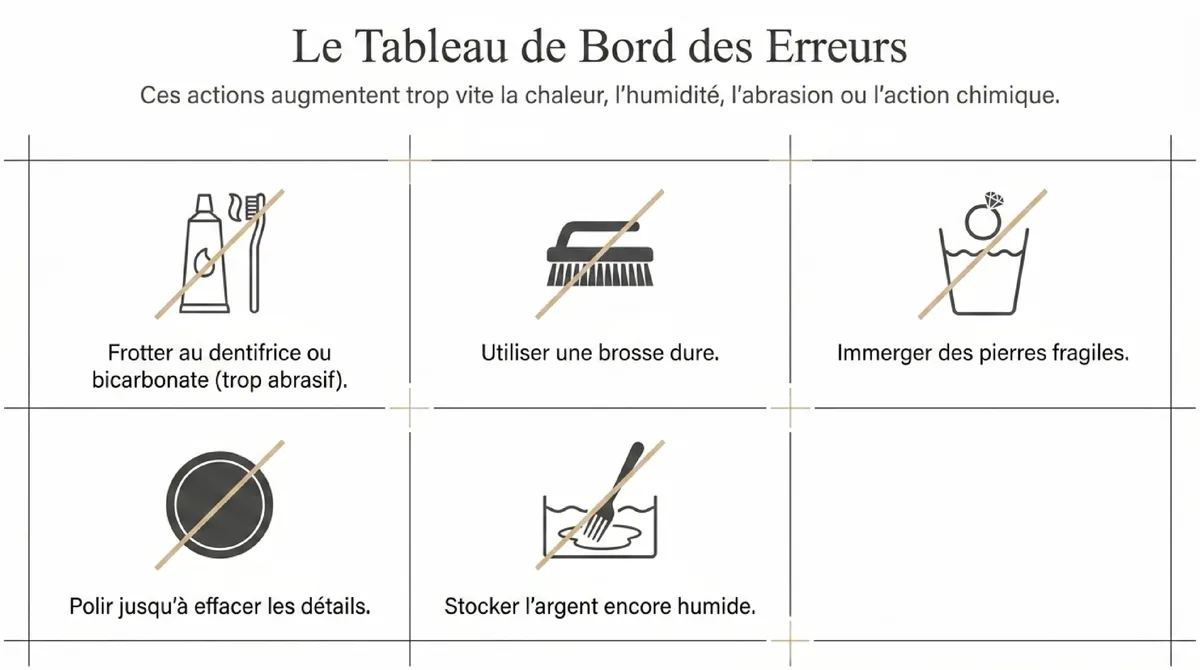 Infographie Les erreurs à éviter