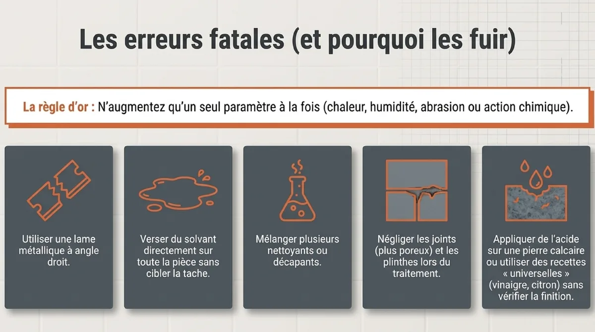 Infographie Les erreurs à éviter