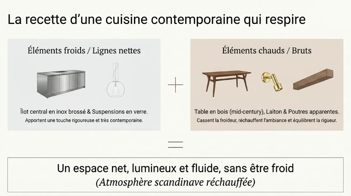 Infographie L’étage : le cœur lumineux de l’appartement